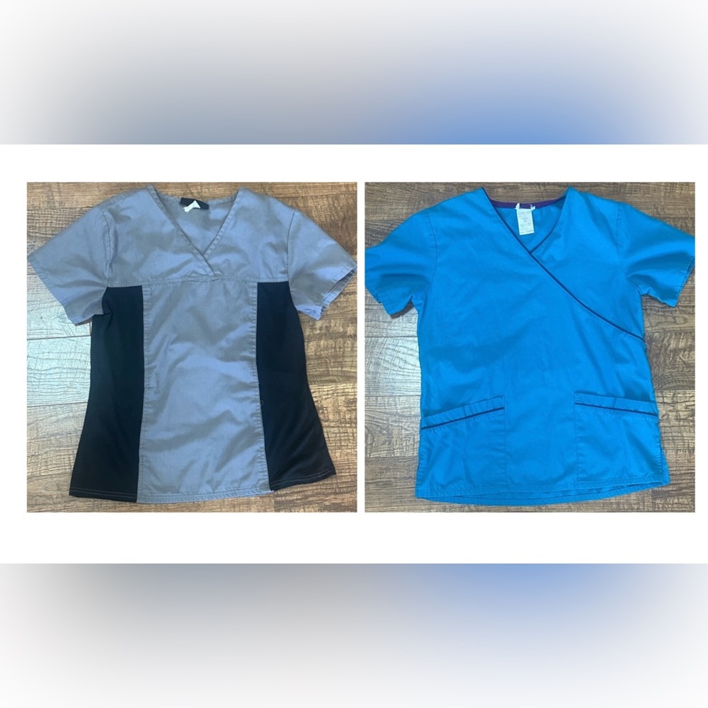 Two Scrub Tops XS - Picture 4 of 4